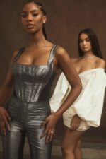 House of CB одећу 68JT97 ханнах сребрни скраћени горњи део корзета - Image 2