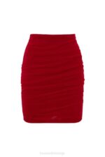 House of CB одећу 68JT985 росита мини сукња од црвеног тила - Image 5