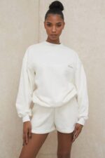 House of CB одећу 68JT996 ауден шортс од белог дреса - Image 9