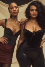 House of CB одећу 68JT99 ааила горњи део корзета у облику црног сомота - Image 10