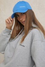 House of CB Прибор 68JT1060 девон плава бејзбол капа са копчом - Image 3