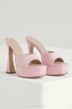 House of CB ципеле 68JT1066 алесандра розе сатенске мазге са платформом - Image 2