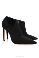 House of CB ципеле 68JT1091 почасти црне суедед исечене потпетице - Image 5